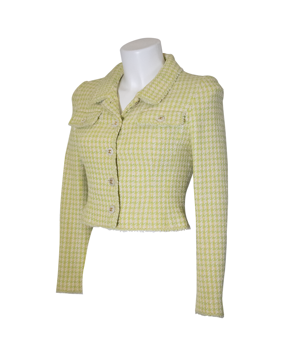 Chanel Green and Yellow Jacket from 1980s