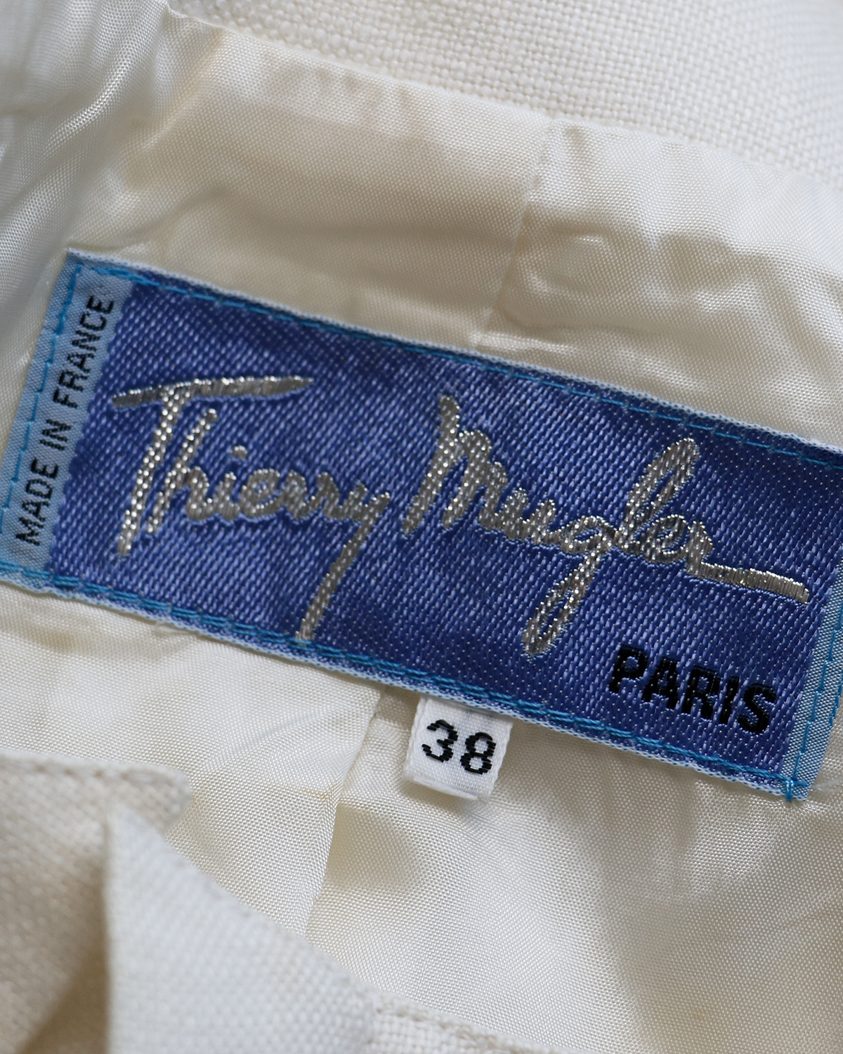 Thierry Mugler Ivory Suit from 1980s