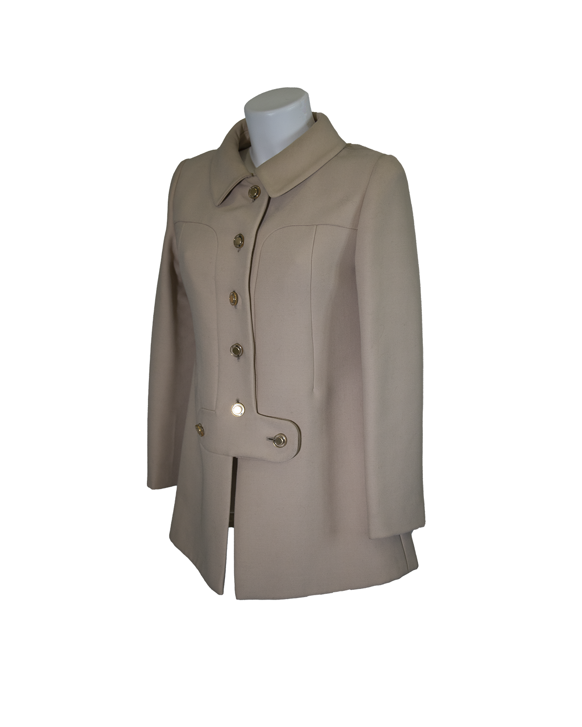 Pierre Cardin Beige Coat Jacket from 1970s