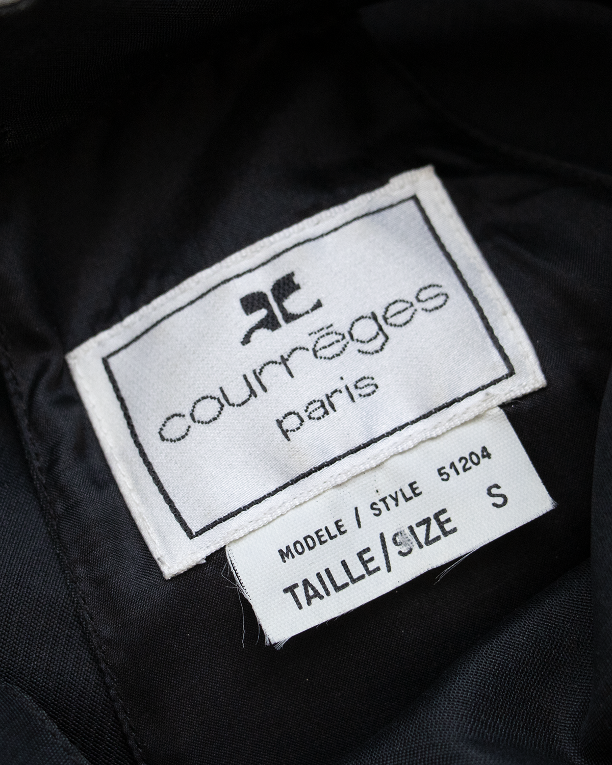 André Courrèges - Black silk Mini Dress from 1960s