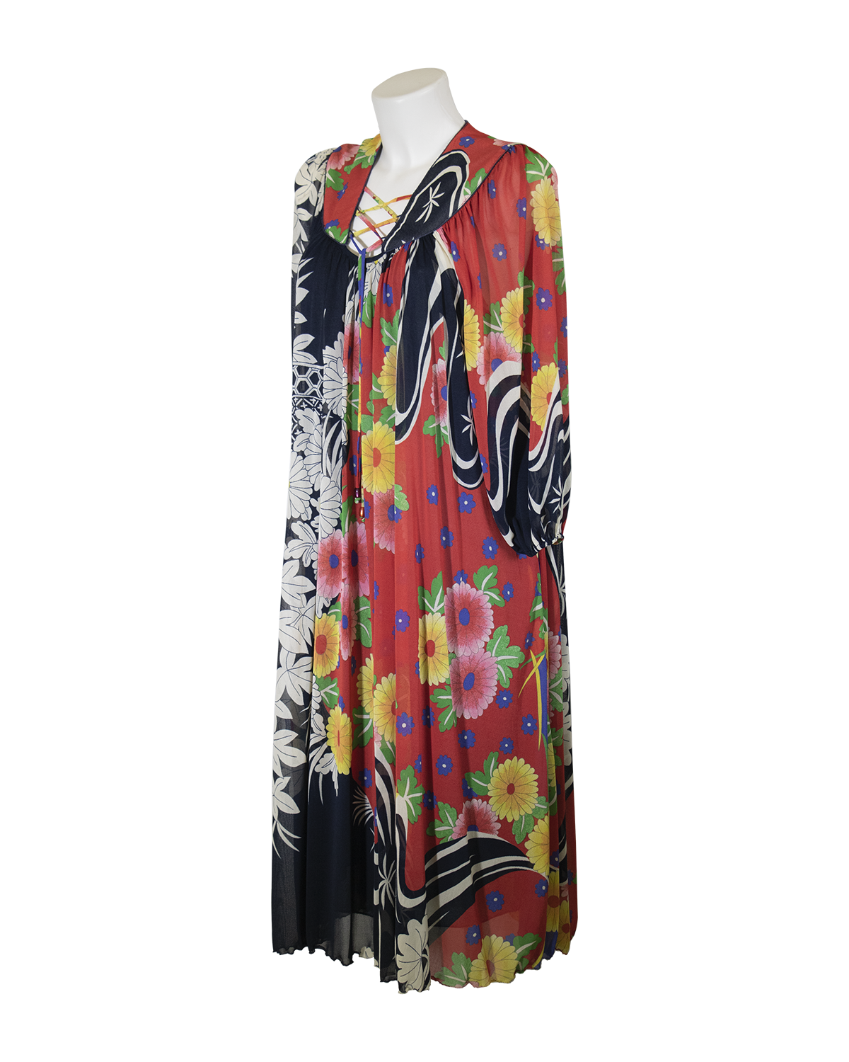 1970 - Chemisier Dress with Floral Pattern
