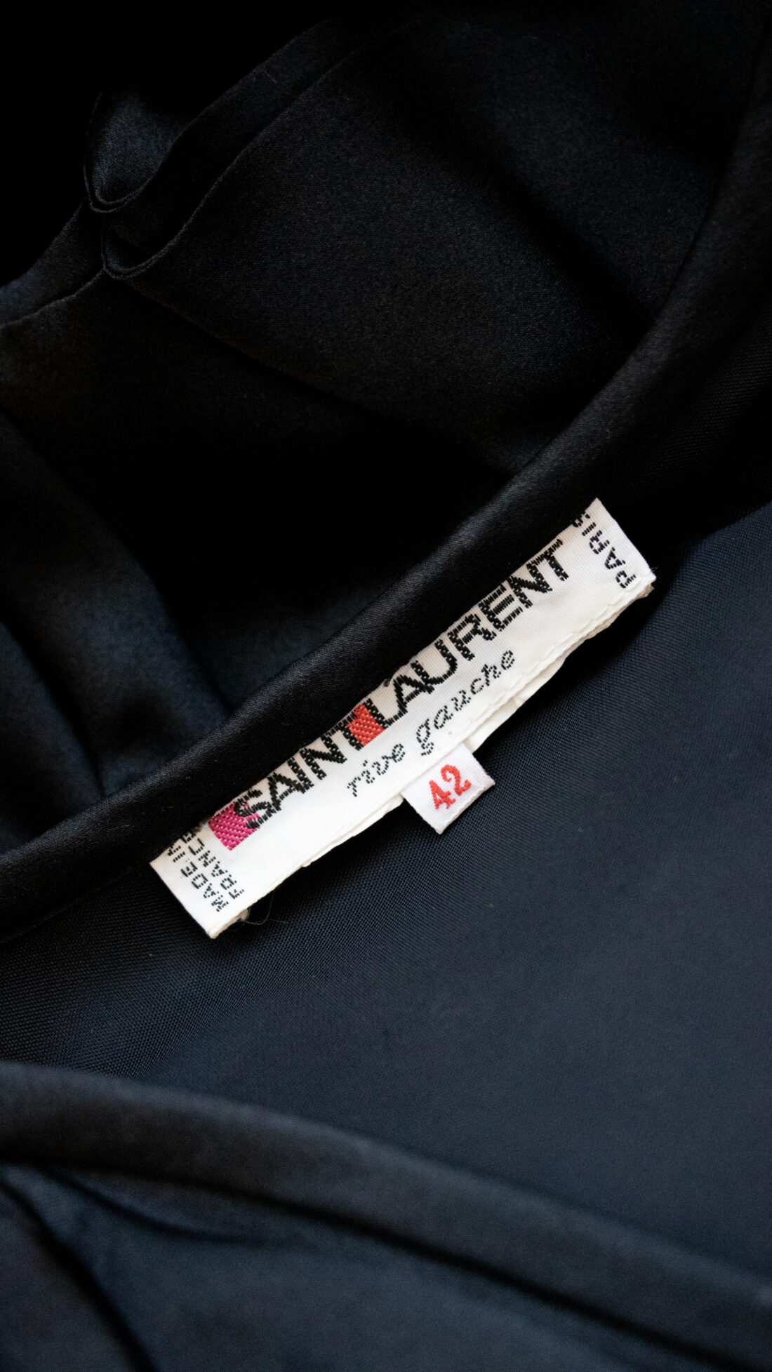 Saint Laurent Rive Gauche Black Dress