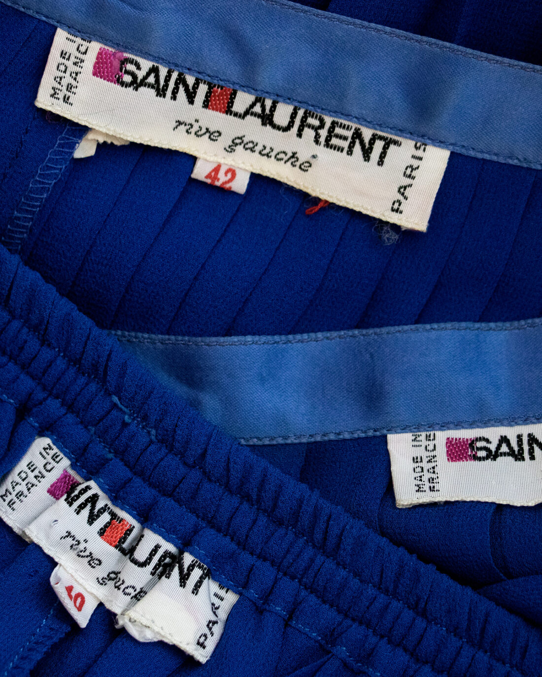 Saint Laurent Rive gauche - Pleated silk three pieces suit SS 1979