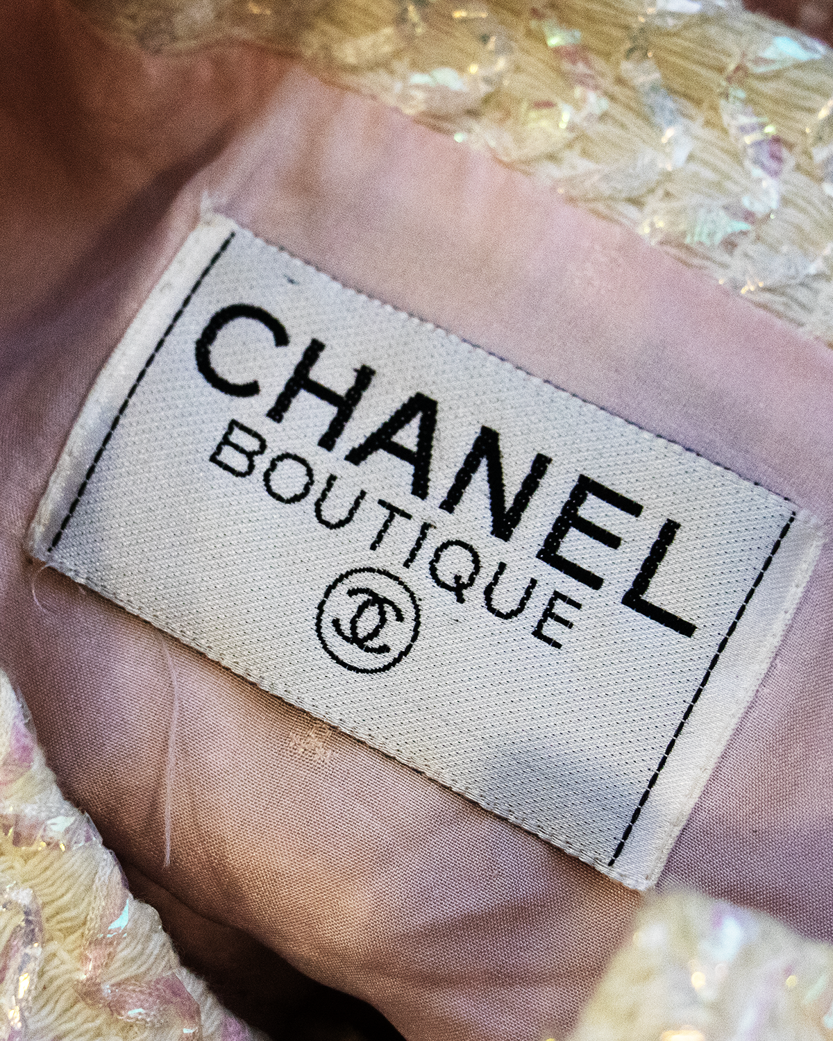 Chanel Pied de Poule Pink Jacket from 1980s