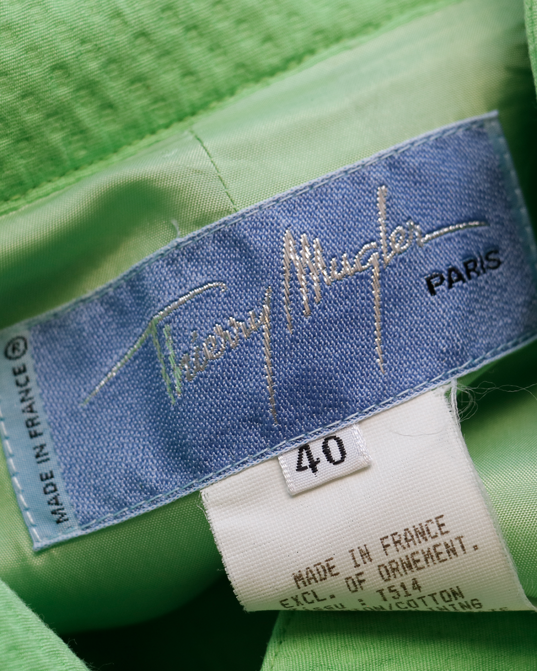 Thierry Mugler Green Jacket from 1980s
