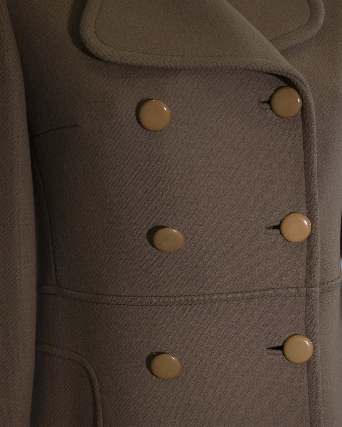 Pierre Cardin Wool Brown Coat from 1970s