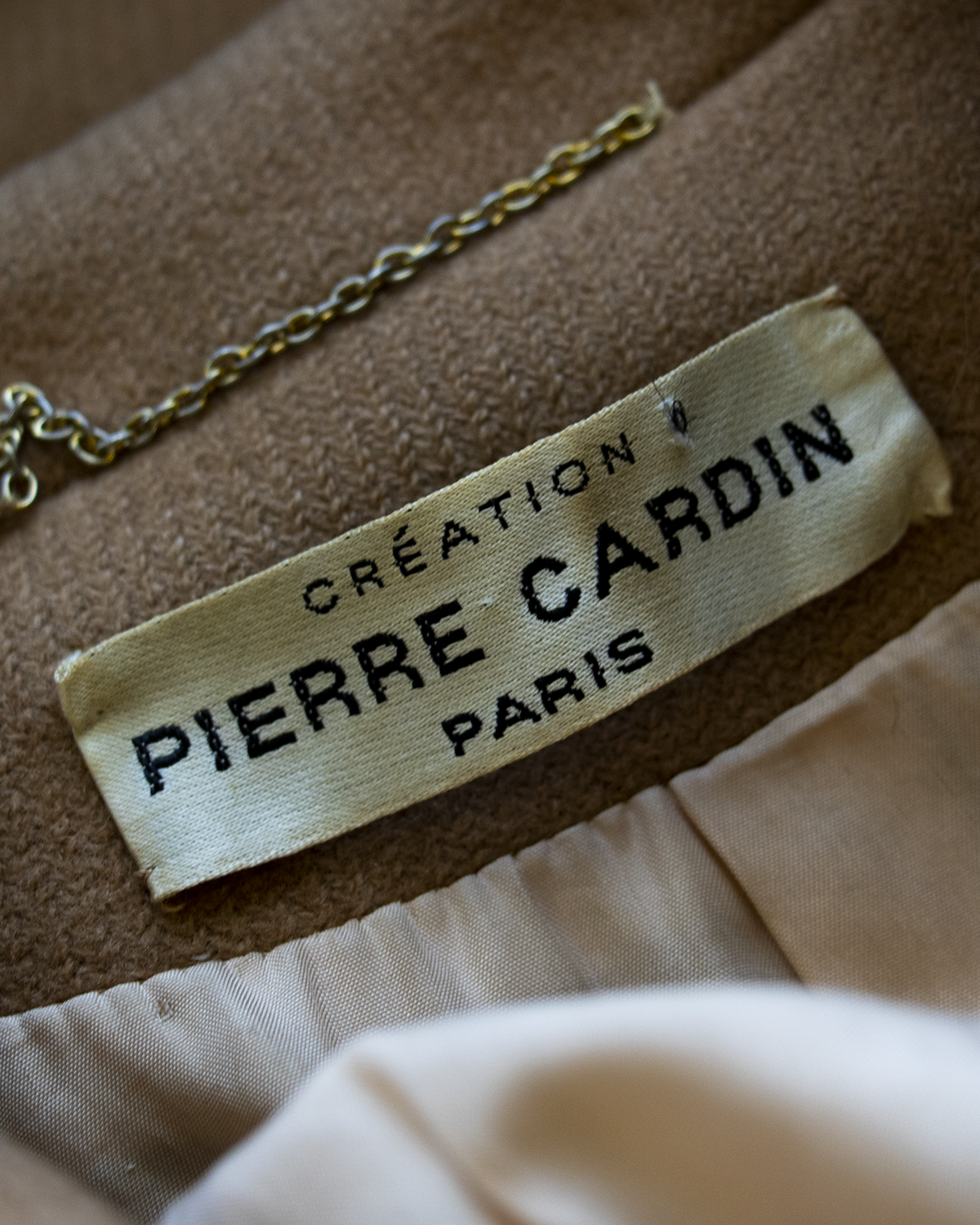 Pierre Cardin Wool Brown Coat from 1970s