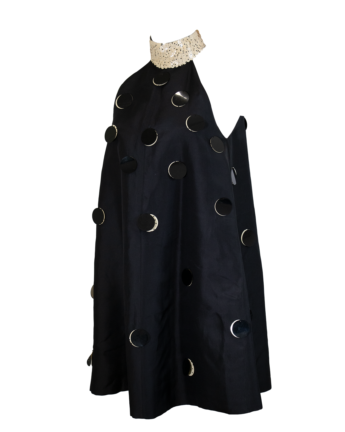 André Courrèges Black silk Mini Dress from 1960s