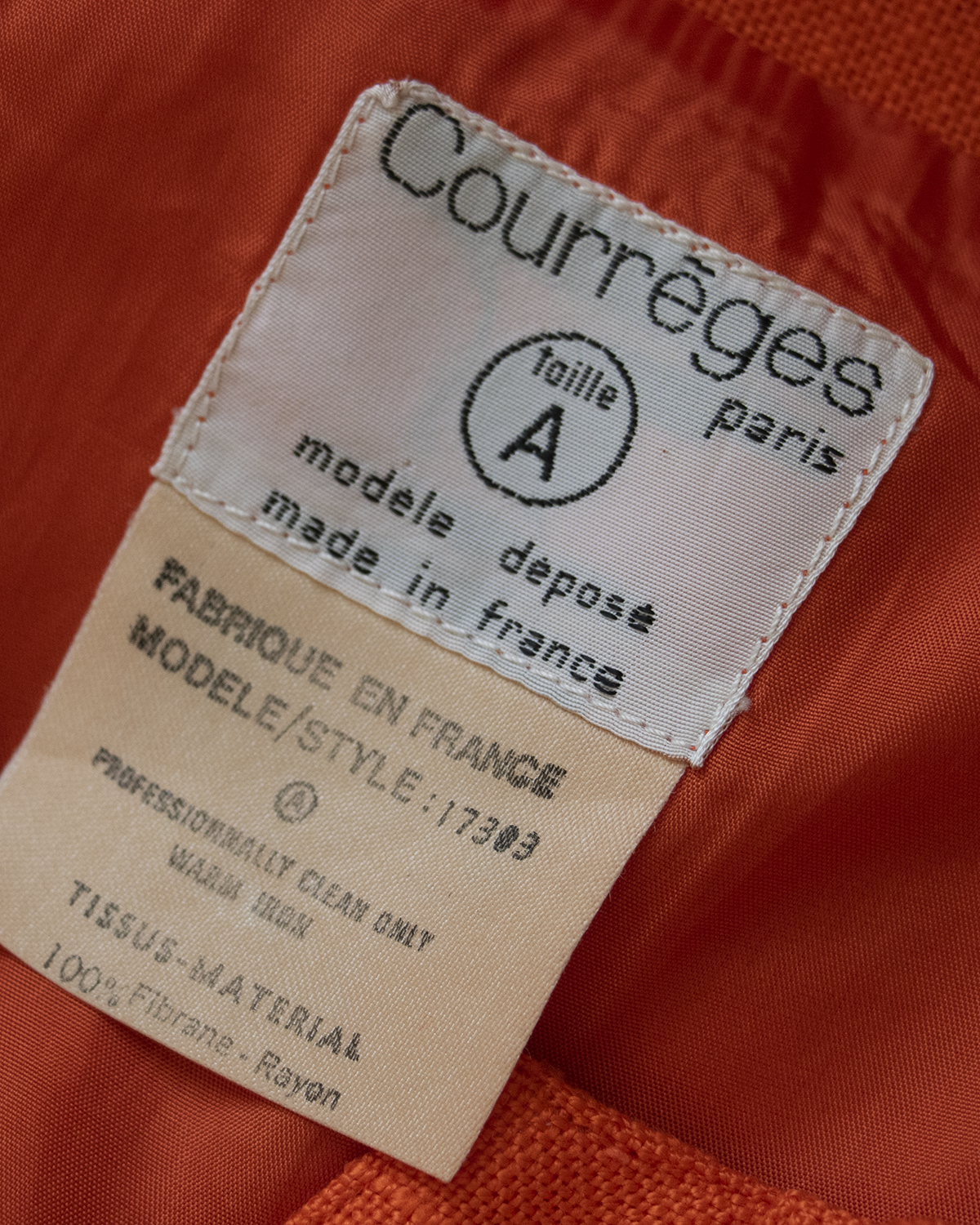 André Courrèges - Orange Dress from 1970s
